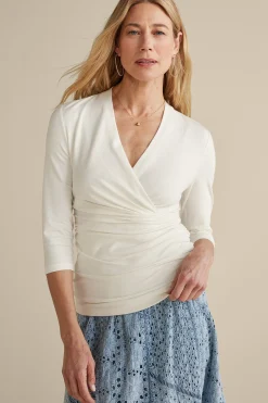 Soft Surroundings Alondra Knit Top> Wear Now Styles|three quarter length