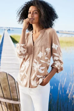 Soft Surroundings Alva Embroidered Knit Top><noscript><img width=