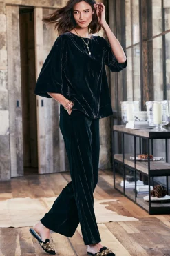 Soft Surroundings Aria Velvet Wide Leg Pants><noscript><img width=