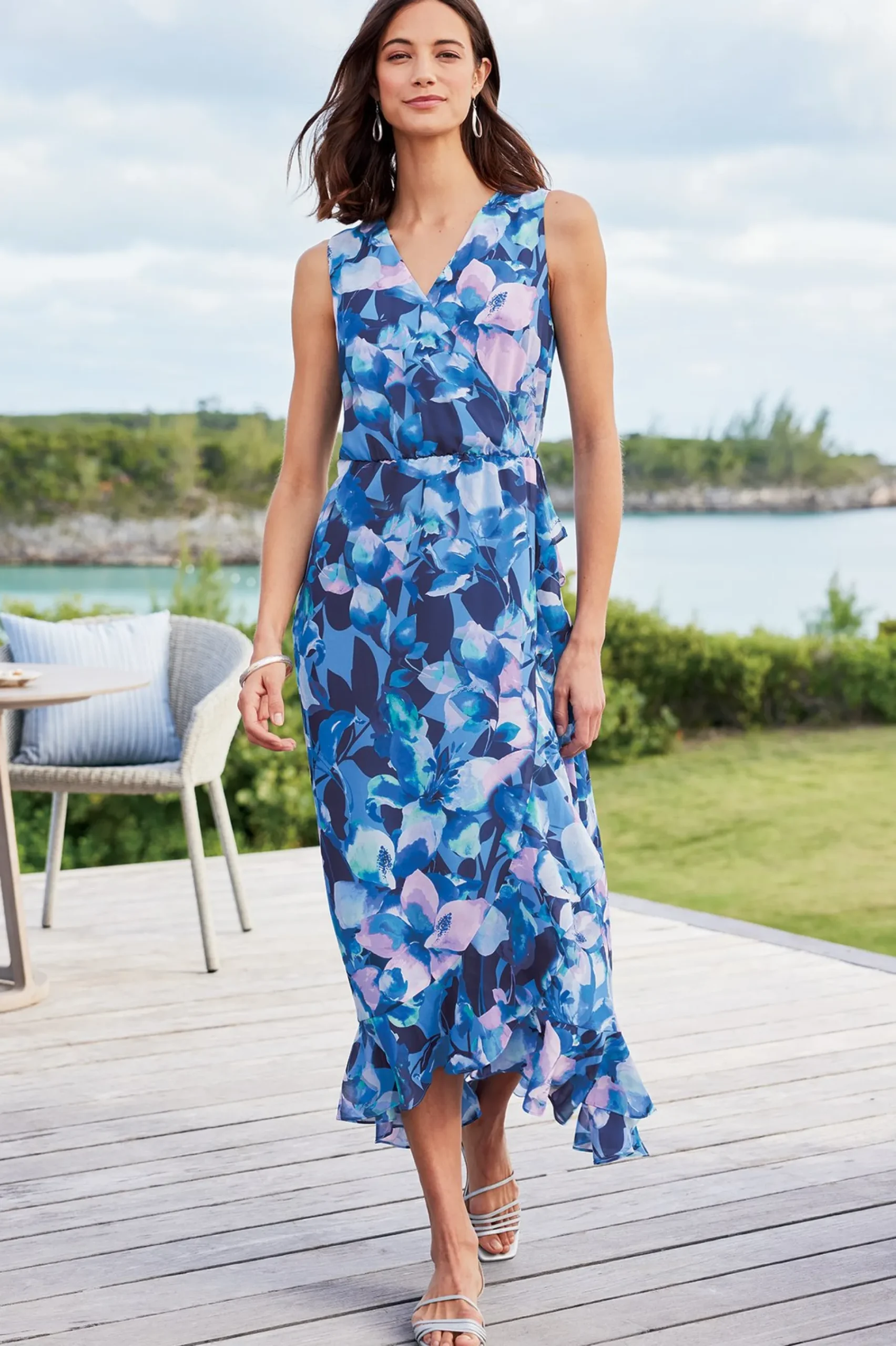 Soft Surroundings Ashlyn Maxi Dress> patterned|maxi
