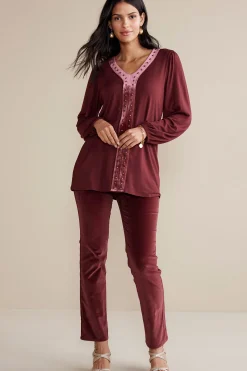 Soft Surroundings Blakely Velveteen Pants><noscript><img width=