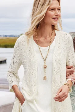 Soft Surroundings Calistoga Pointelle Cardigan><noscript><img width=