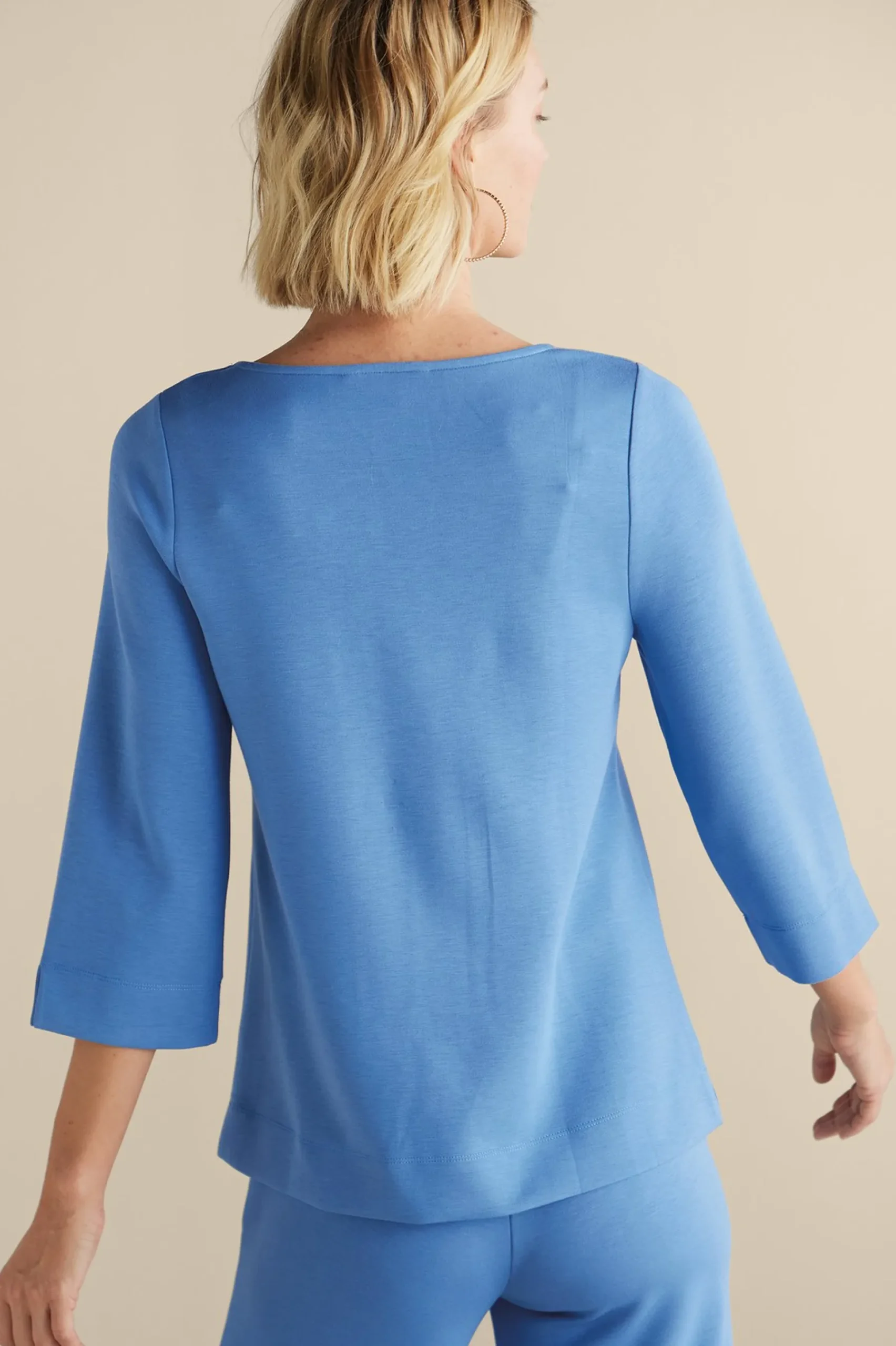 Soft Surroundings Ceri Knit 3/4 Sleeve Top> Into The Blues|Vacation Shop