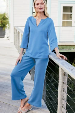 Soft Surroundings Ceri Knit 3/4 Sleeve Top><noscript><img width=