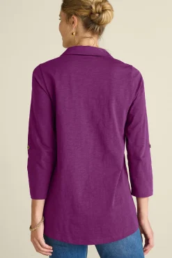 Soft Surroundings Danielle 3/4 Sleeve Tunic><noscript><img width=