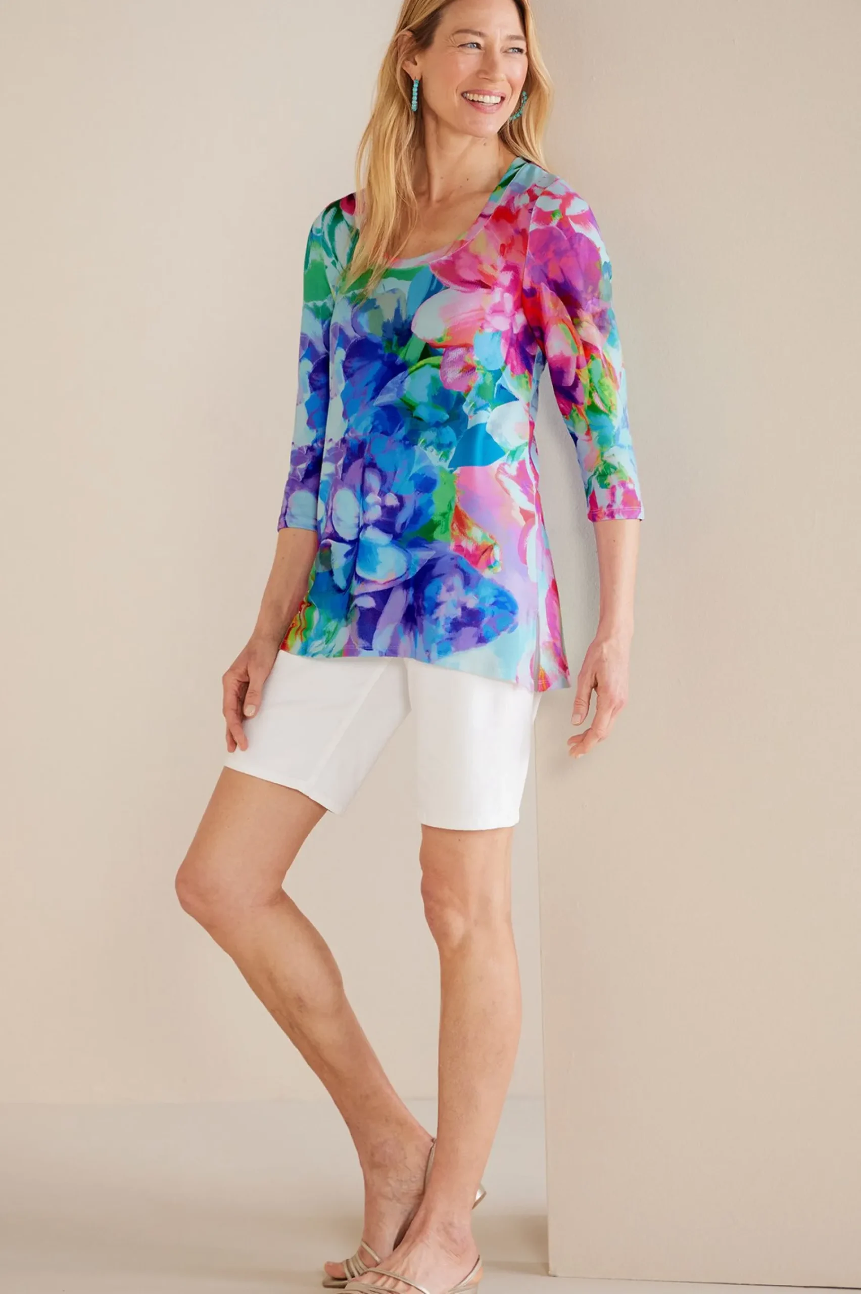 Soft Surroundings Darcy Tunic> three quarter length|pullovers