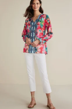 Soft Surroundings Evalina Top> long sleeve|pullovers