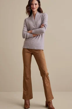 Soft Surroundings Faux Suede Bootcut Pants> full length|bootcut