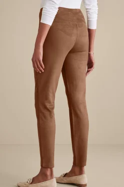 Soft Surroundings Faux Suede Pull-On Leggings><noscript><img width=