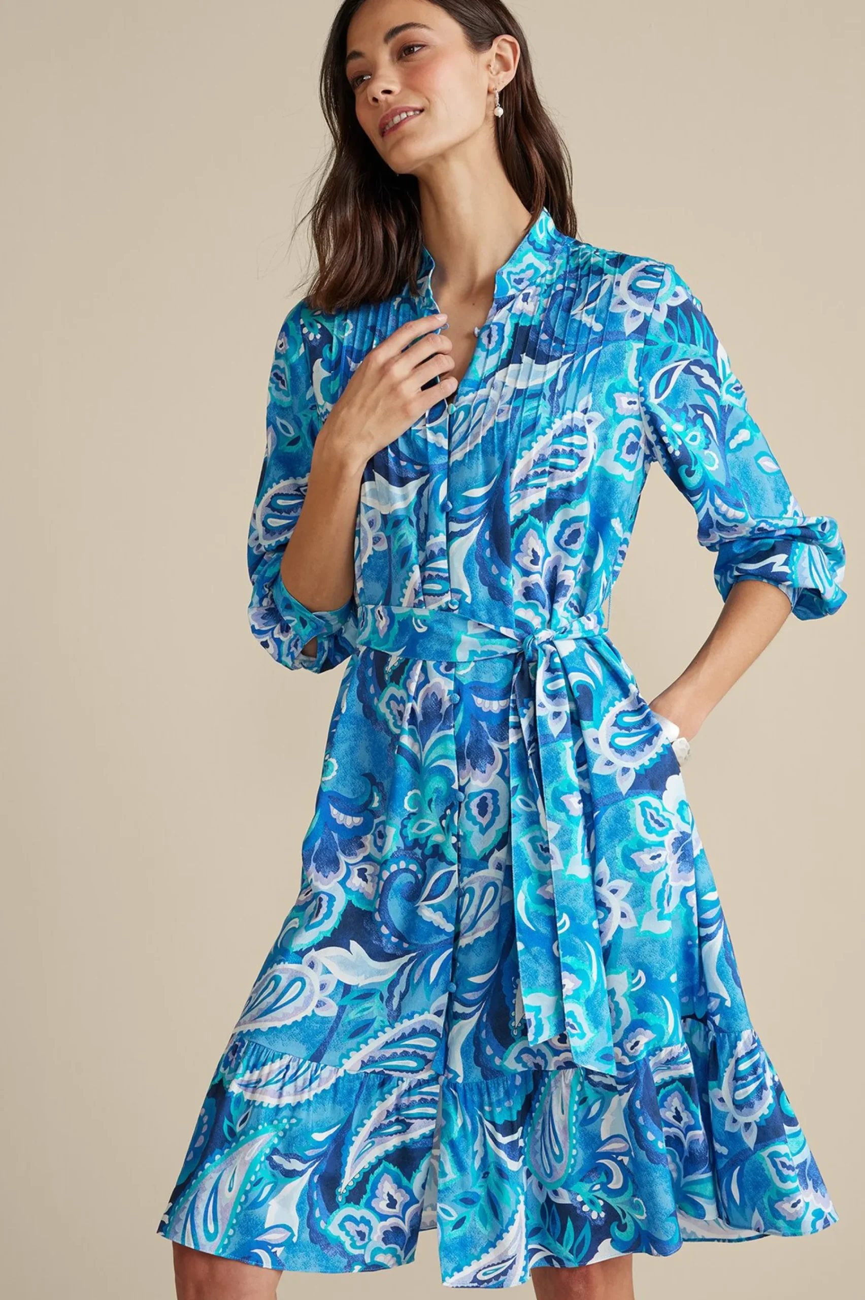 Soft Surroundings Feyre Short Dress> Into The Blues|work to play