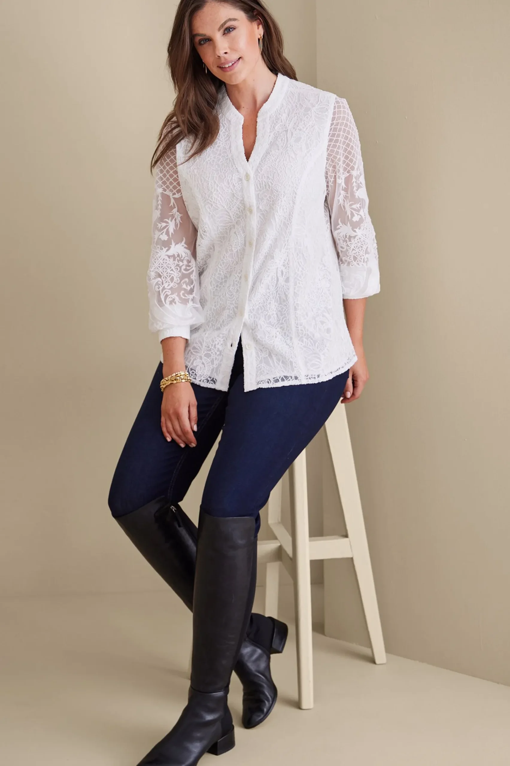 Soft Surroundings Fiori Top> Feminine Flourish|Global Artistry