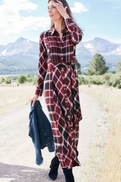 Soft Surroundings Gayle Tartan Dress><noscript><img width=