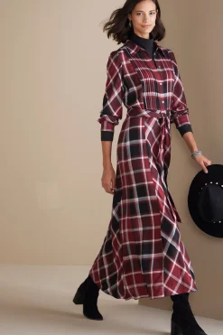Soft Surroundings Gayle Tartan Dress><noscript><img width=