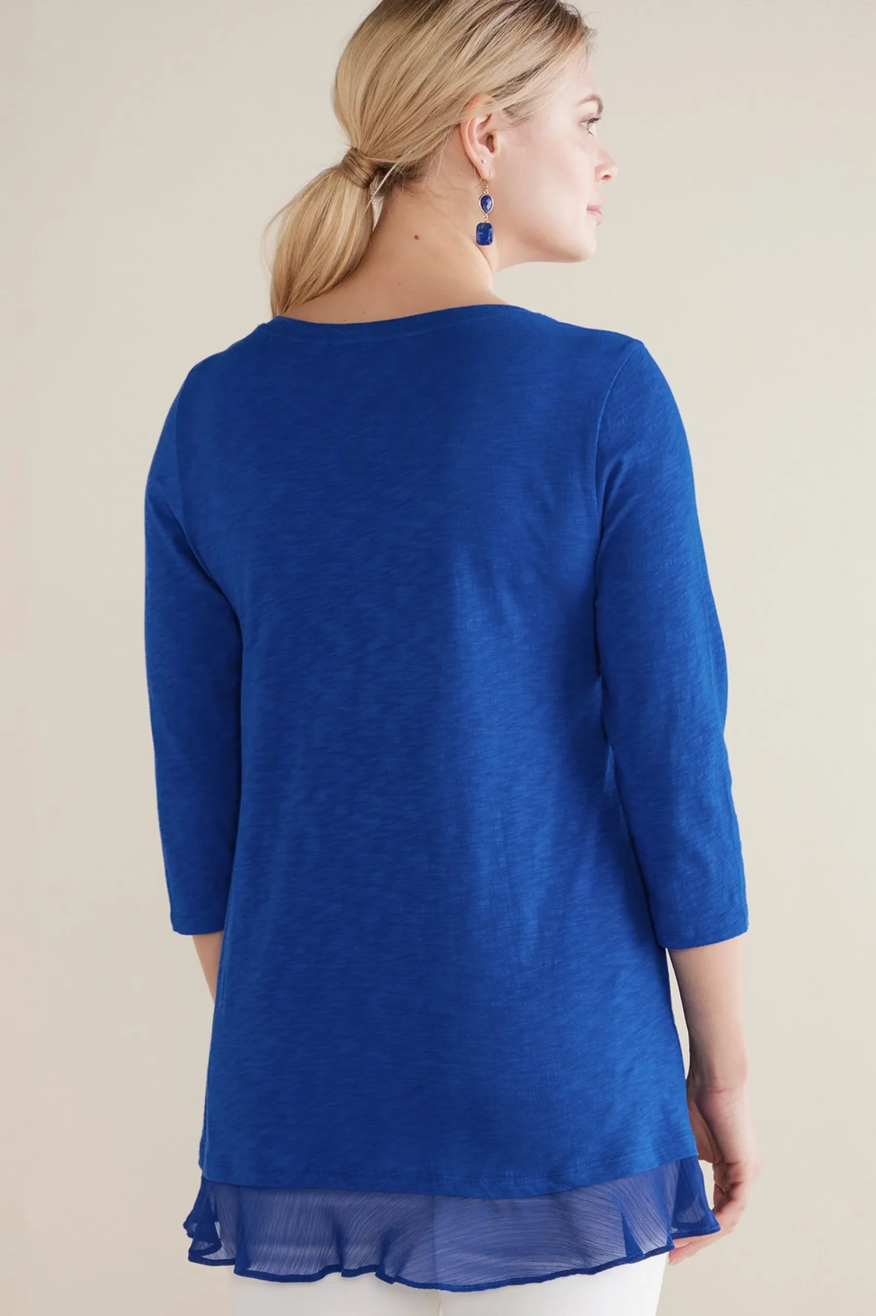 Soft Surroundings Grace Top> Feminine Flourish|three quarter length