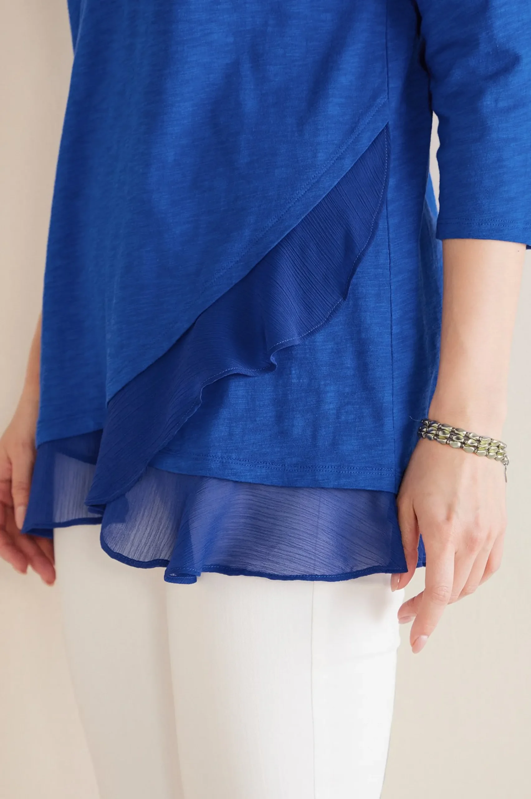 Soft Surroundings Grace Top> Feminine Flourish|three quarter length