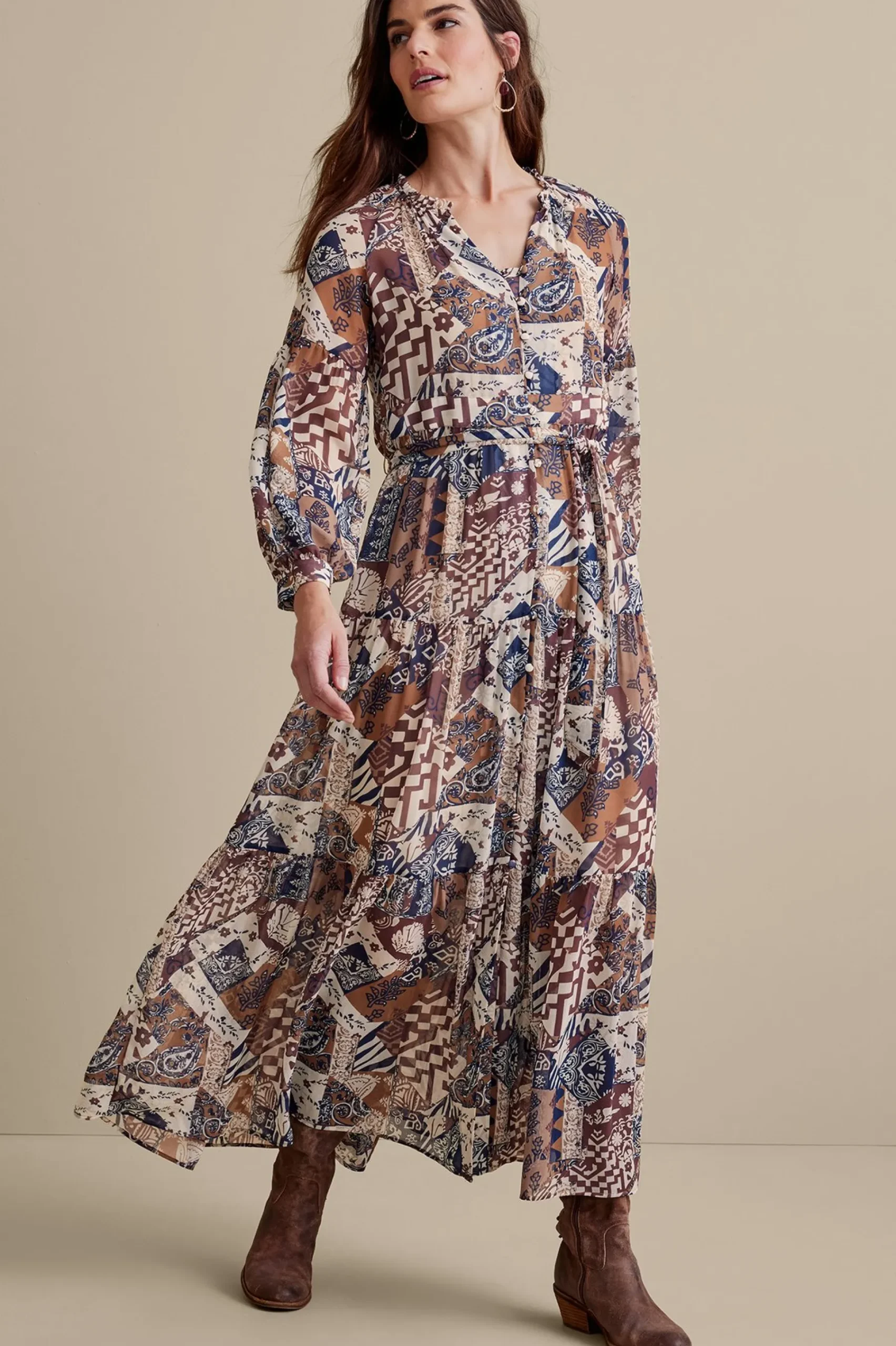 Soft Surroundings Hailey Dress> Feminine Flourish|between season