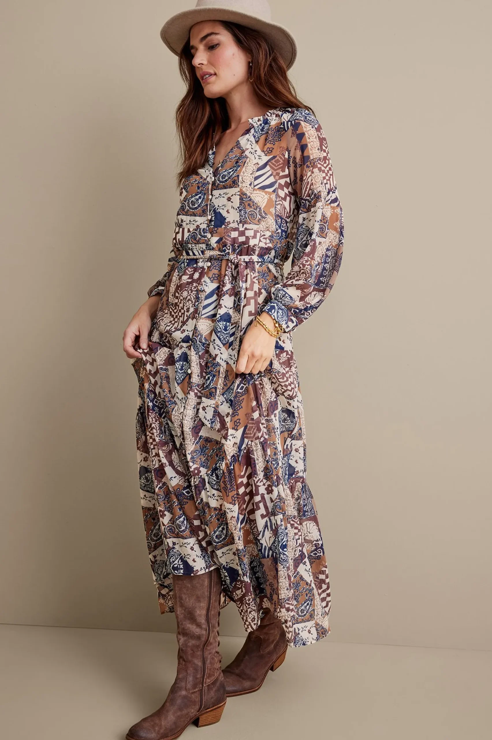 Soft Surroundings Hailey Dress> Feminine Flourish|between season