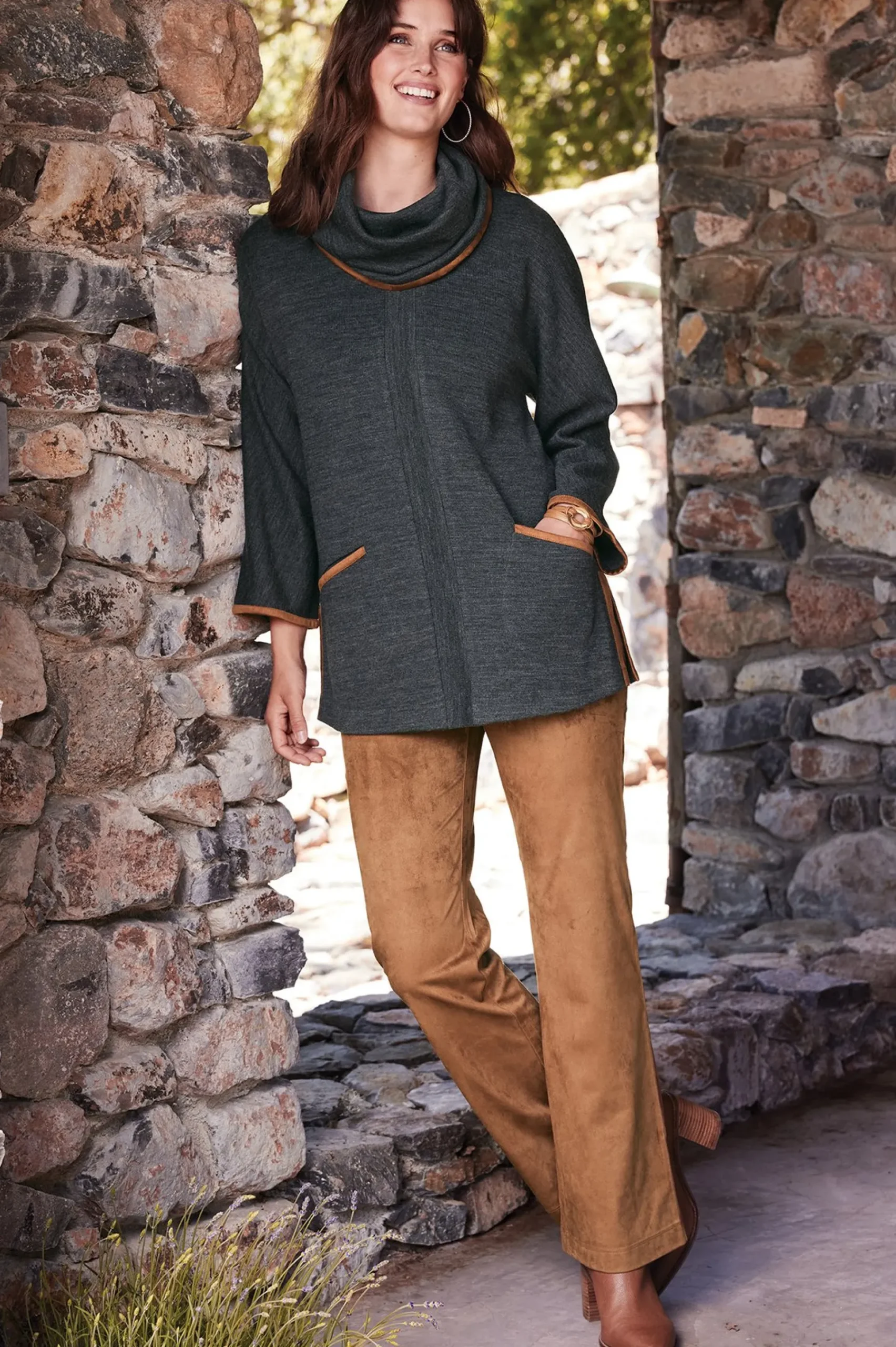 Soft Surroundings Hanna Convertible Tunic> long sleeve|pullovers