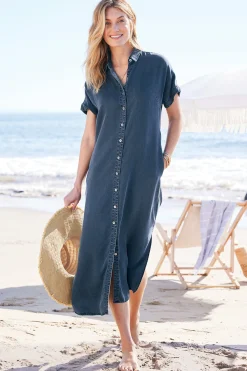 Soft Surroundings Je Veux Midi Shirtdress><noscript><img width=