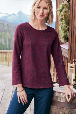 Soft Surroundings Jeri Jacquard Top><noscript><img width=