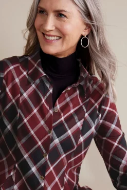 Soft Surroundings Joelle Plaid Tunic><noscript><img width=