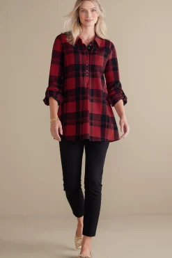 Soft Surroundings Mad About Plaid Tunic> Into The Blues|Wear Now Styles