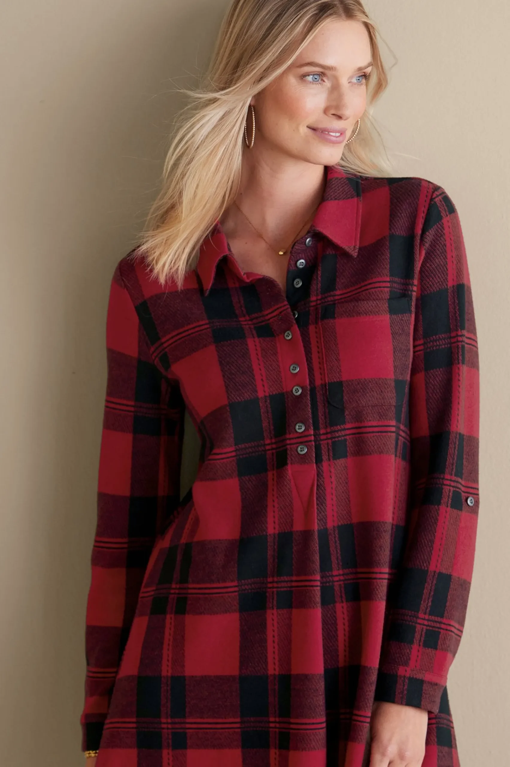 Soft Surroundings Mad About Plaid Tunic> Into The Blues|Wear Now Styles