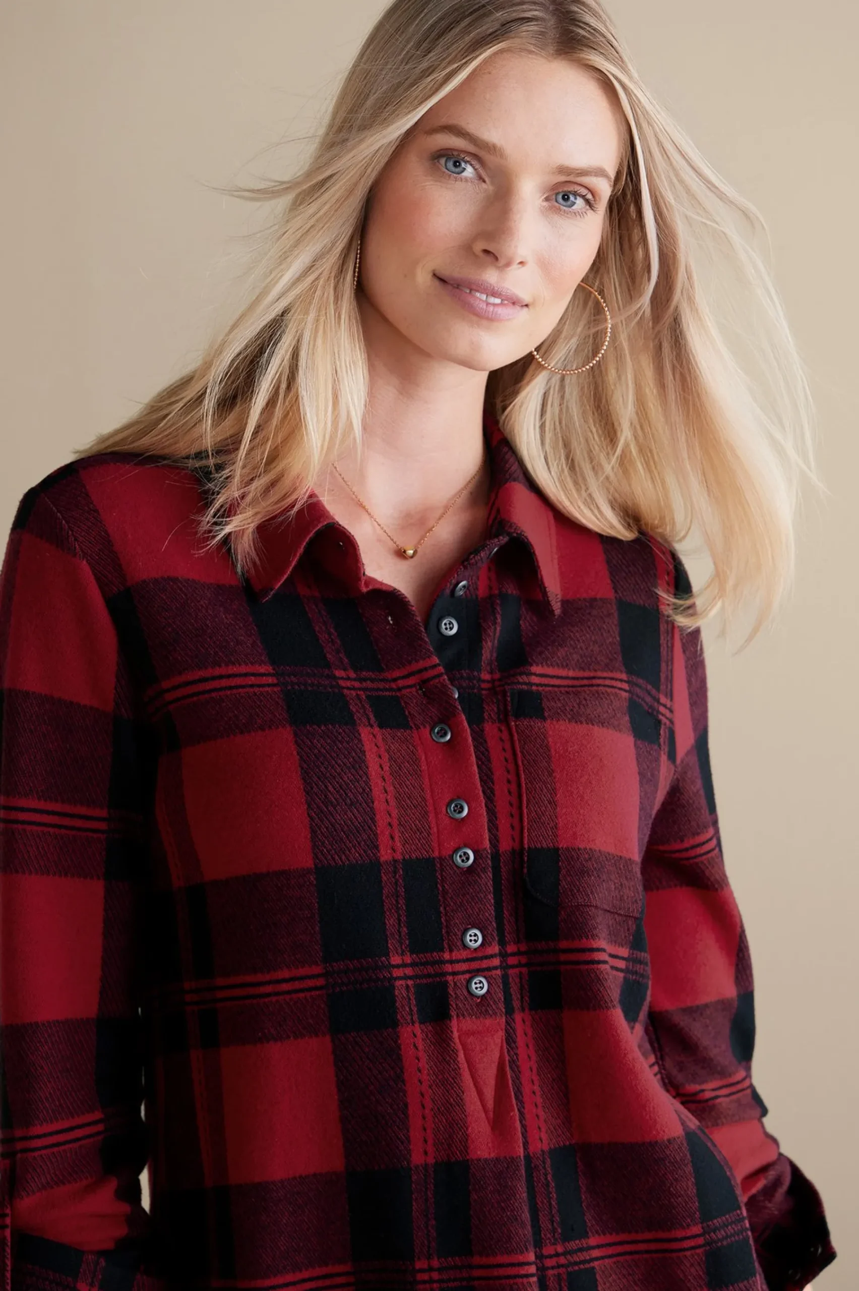 Soft Surroundings Mad About Plaid Tunic> Into The Blues|Wear Now Styles