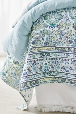Soft Surroundings Margo Iris Reversible Printed Quilt><noscript><img width=