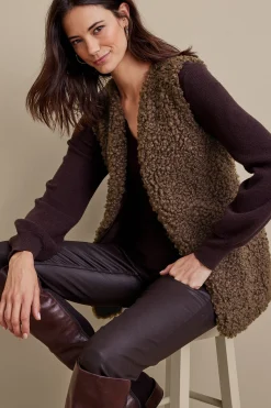 Soft Surroundings Maribo Shearling Vest><noscript><img width=