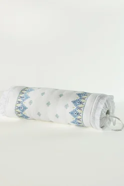 Soft Surroundings Melanie Embroidered Bolster> pillows