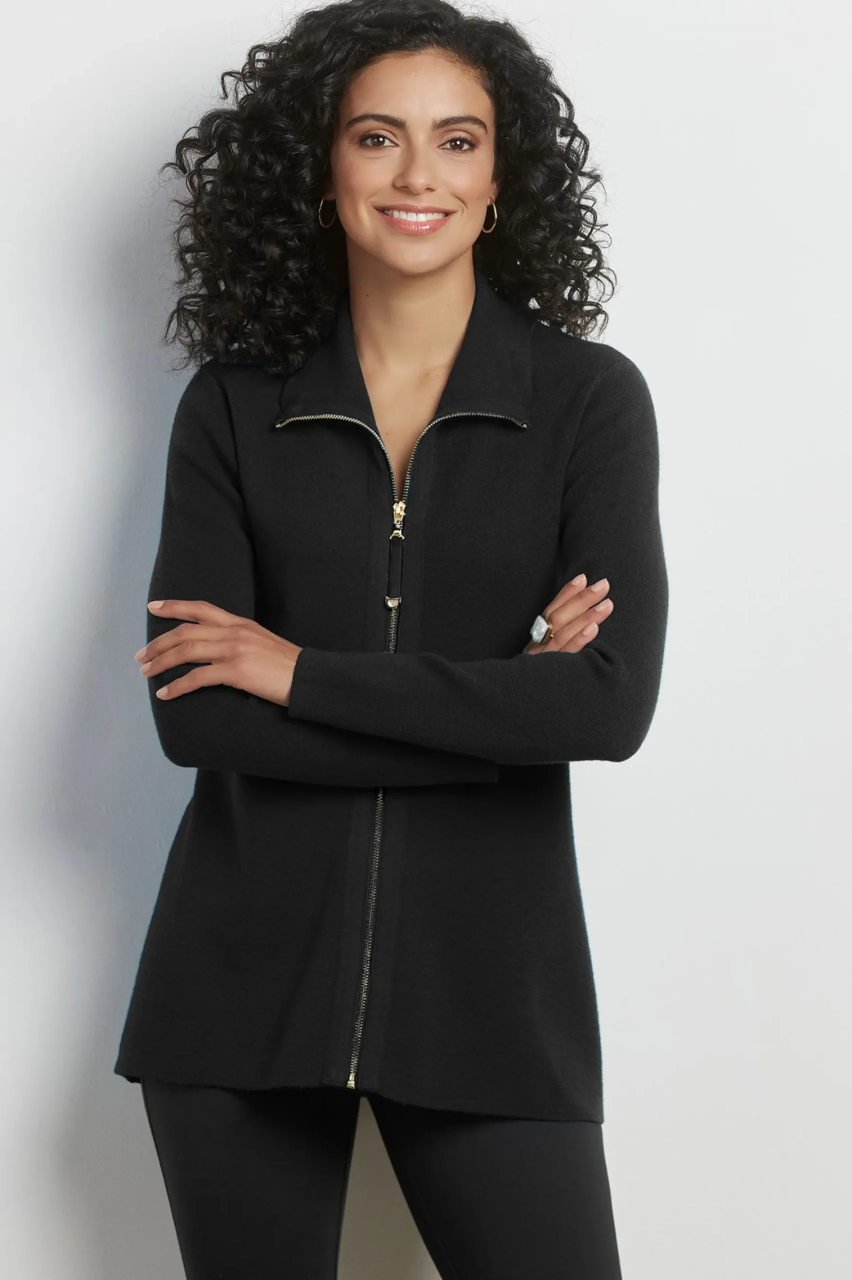 Soft Surroundings Meria Zip Sweater> Everyday Styles|Sweaters & Cardigans