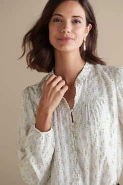 Soft Surroundings Mila Metallic Blouse><noscript><img width=