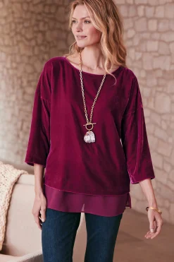Soft Surroundings Millie Velvet Tunic><noscript><img width=