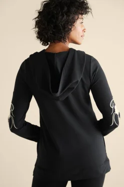 Soft Surroundings Miraflores Embroidered French Terry Hoodie><noscript><img width=