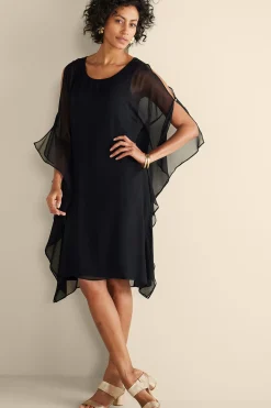 Soft Surroundings Morlaix Silk Dress> occasion dresses|solids