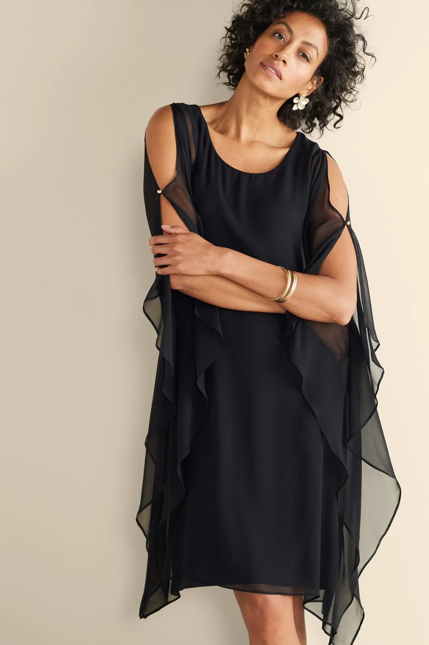 Soft Surroundings Morlaix Silk Dress> occasion dresses|solids