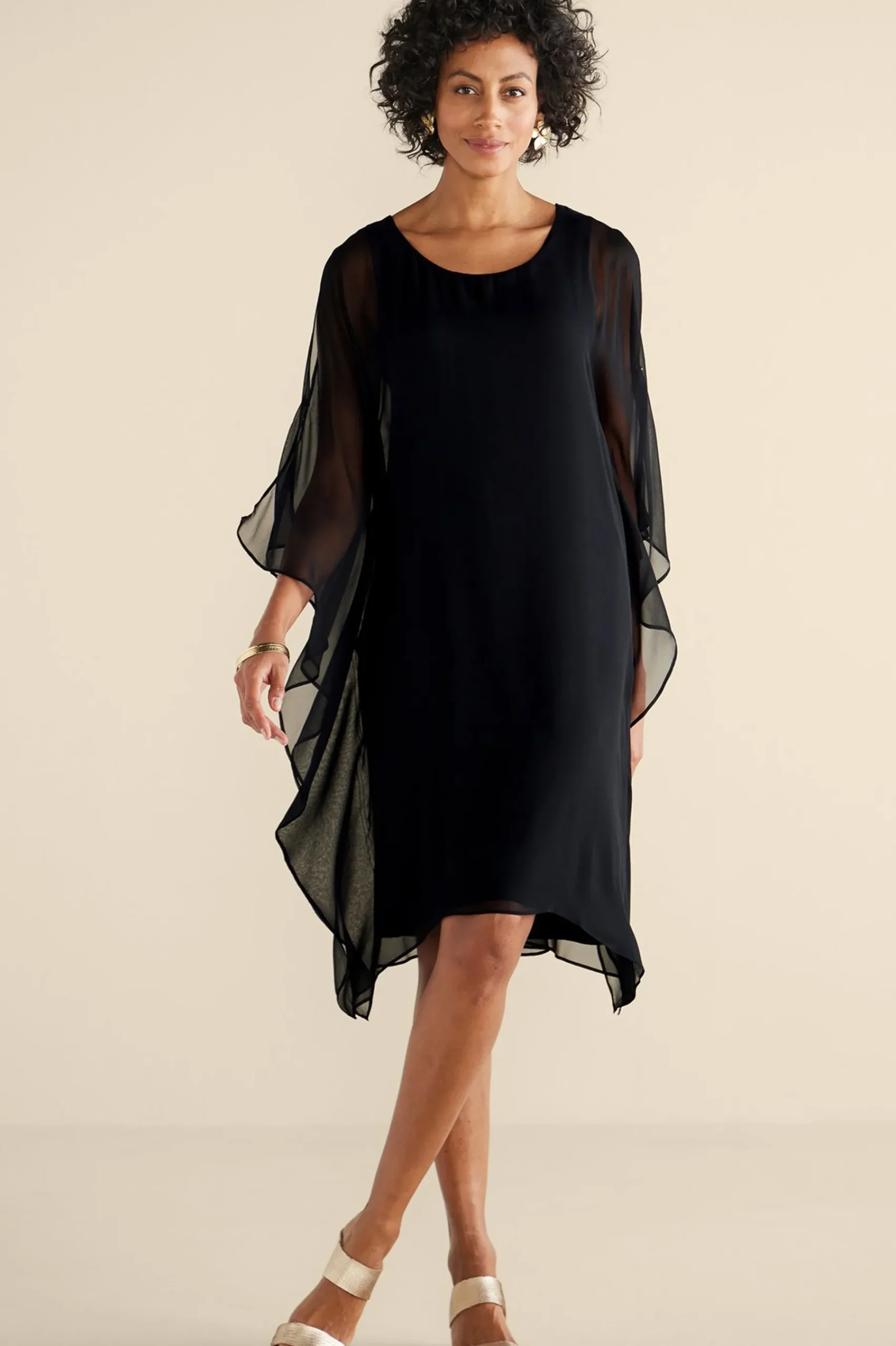 Soft Surroundings Morlaix Silk Dress> occasion dresses|solids