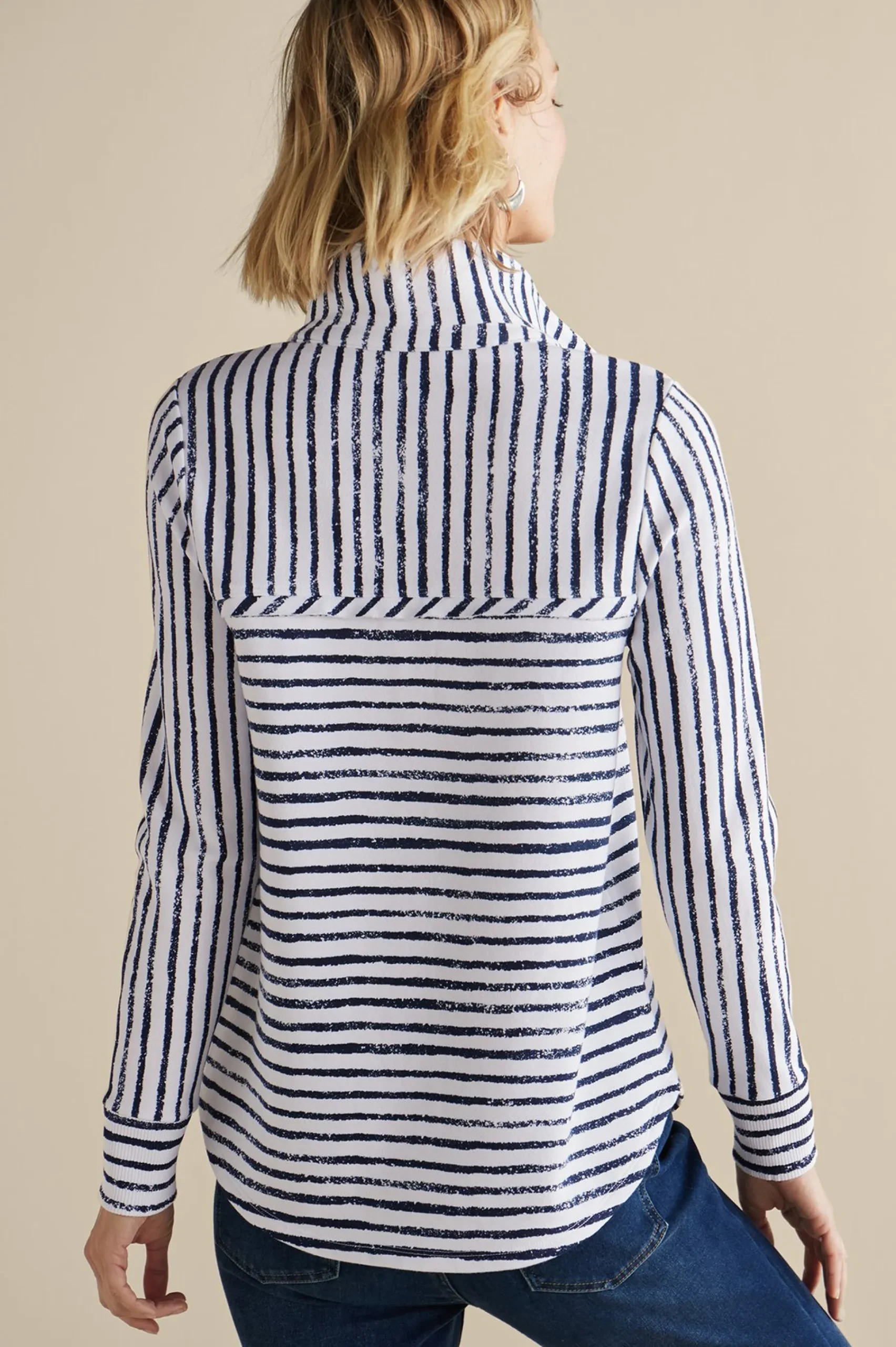 Soft Surroundings Neera French Terry Tunic> Into The Blues|Wear Now Styles