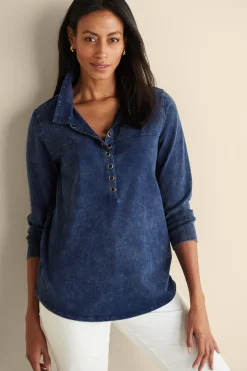 Soft Surroundings Neera Washed Tunic> Into The Blues|Wear Now Styles