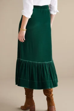 Soft Surroundings Noelle Velvet Skirt><noscript><img width=