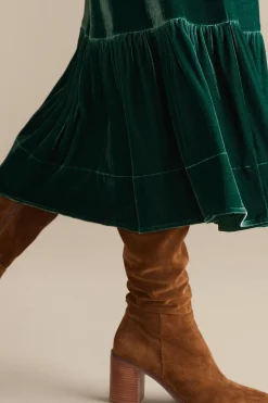 Soft Surroundings Noelle Velvet Skirt><noscript><img width=