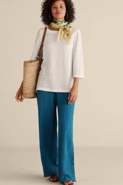 Soft Surroundings Oceo Gauze Tunic> Feminine Flourish|Into The Blues