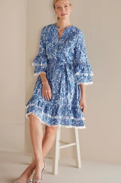 Soft Surroundings Petites Adeline Short Dress> Into The Blues|Dresses