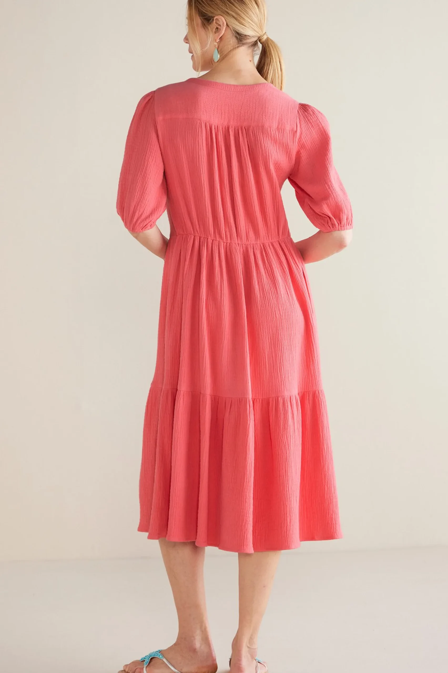 Soft Surroundings Petites Arielle Gauze Midi Dress> Into The Blues|The Floral Shop