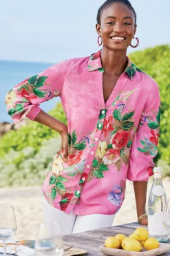 Soft Surroundings Petites Danica Embellished Shirt><noscript><img width=