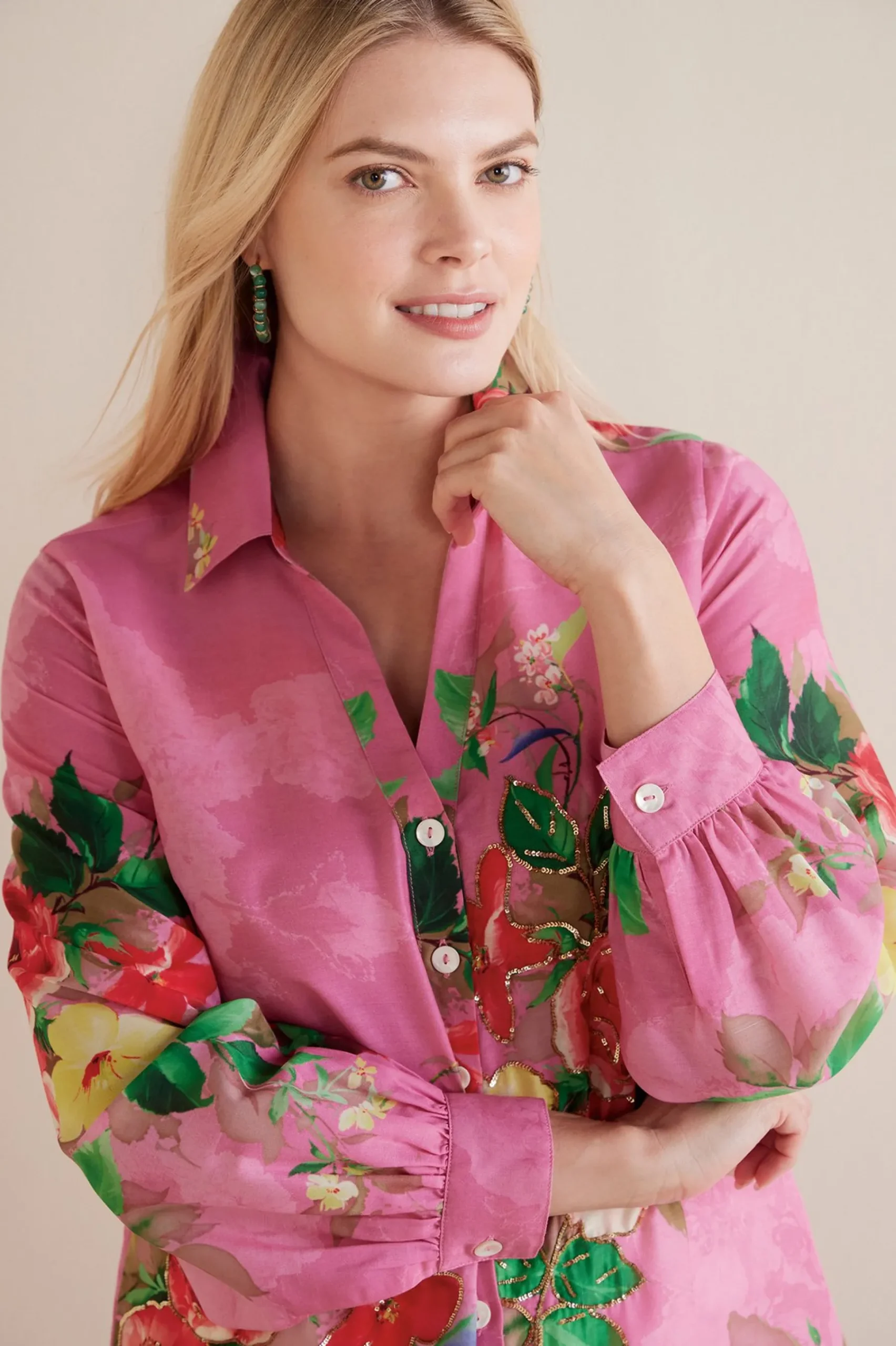 Soft Surroundings Petites Danica Embellished Shirt> The Floral Shop