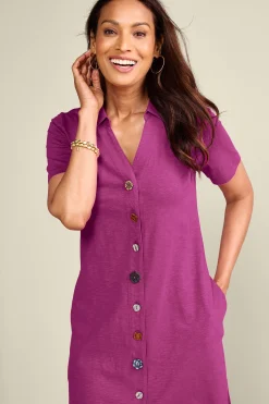 Soft Surroundings Petites Danielle Button Dress><noscript><img width=