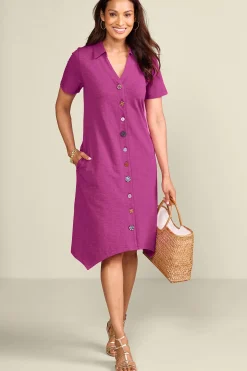 Soft Surroundings Petites Danielle Button Dress><noscript><img width=