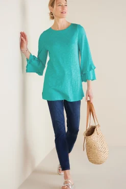 Soft Surroundings Petites Erin Linen Blend Tunic><noscript><img width=